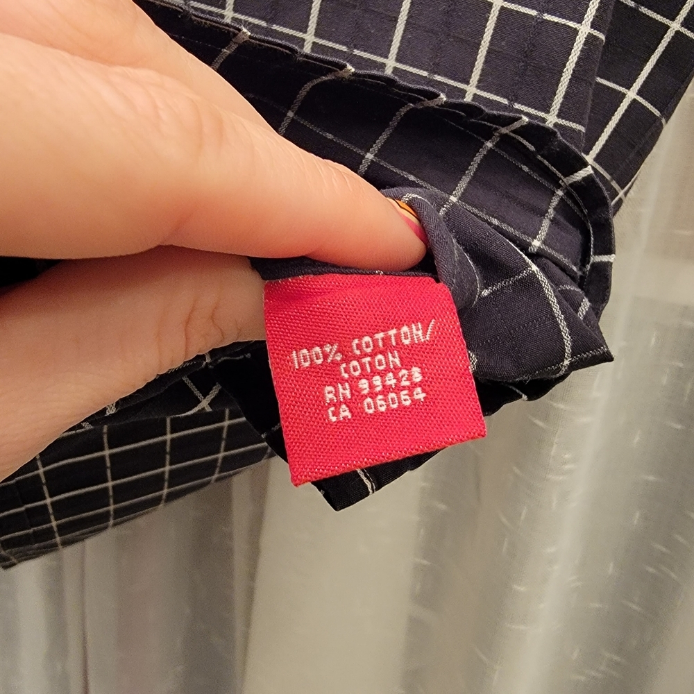 Bugatchi Checked Button Down Short Sleeve Shirt S… - image 5